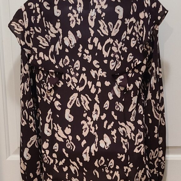 Women's Nine West XS Flounce Trim Blouse - Picture 3 of 5